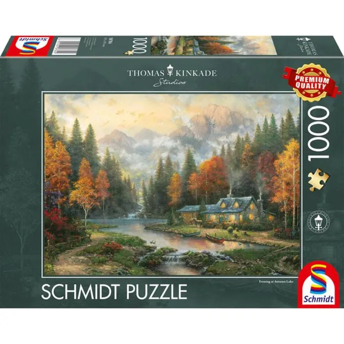 Thomas Kinkade Studios: Sera d''autunno al lago, Puzzle - immagine 1