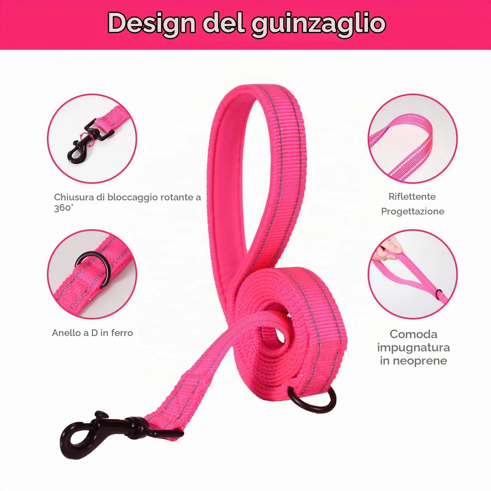BELLA & PAL Pettorina Cane Taglia Piccola, Pettorine per Cuccioli con Guinzaglio, Step In Riflettente in Air Mesh Morbida e Traspirante, Imbracatura per Cani Poccoli, Fucsia, XXS - immagine 3
