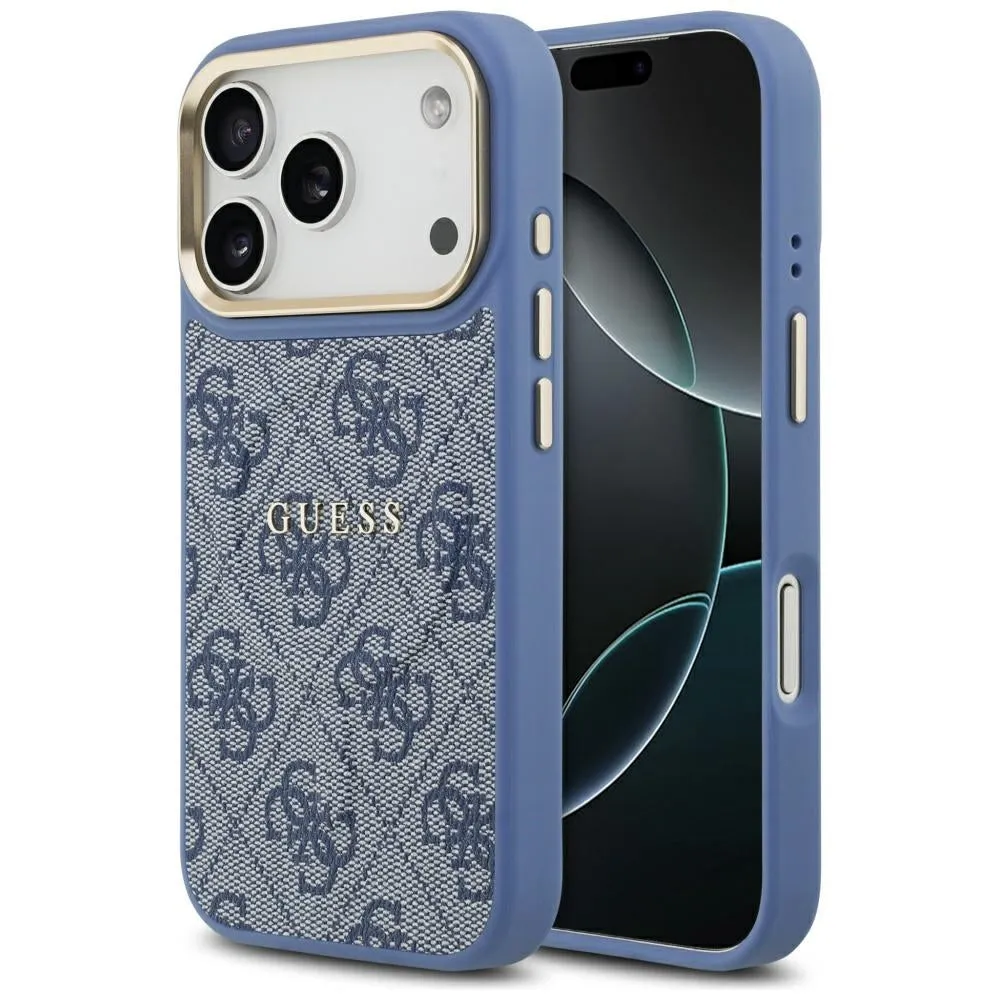 Custodia MagSafe per Apple iPhone 17 Pro, Guess, 4G Classic, Blu - immagine 1