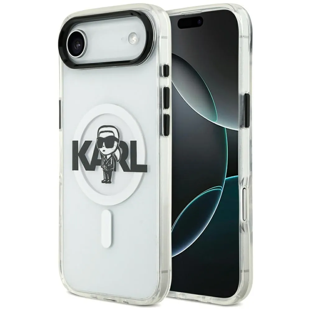 Custodia MagSafe per Apple iPhone 17 Air, Karl Lagerfeld, IML Sketch Logo Karl, Trasparente - immagine 1