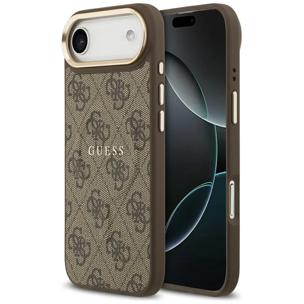 Custodia MagSafe per Apple iPhone 17 Air, Guess, 4G Classic, Marrone - immagine 1