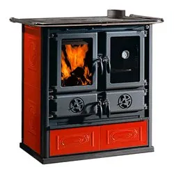 Cucina legna 7,9kW ROSETTA 5.0 Vst 16 Ceramica Bordeaux 5 stelle (88,5x57,2x84,3cm) - immagine 1