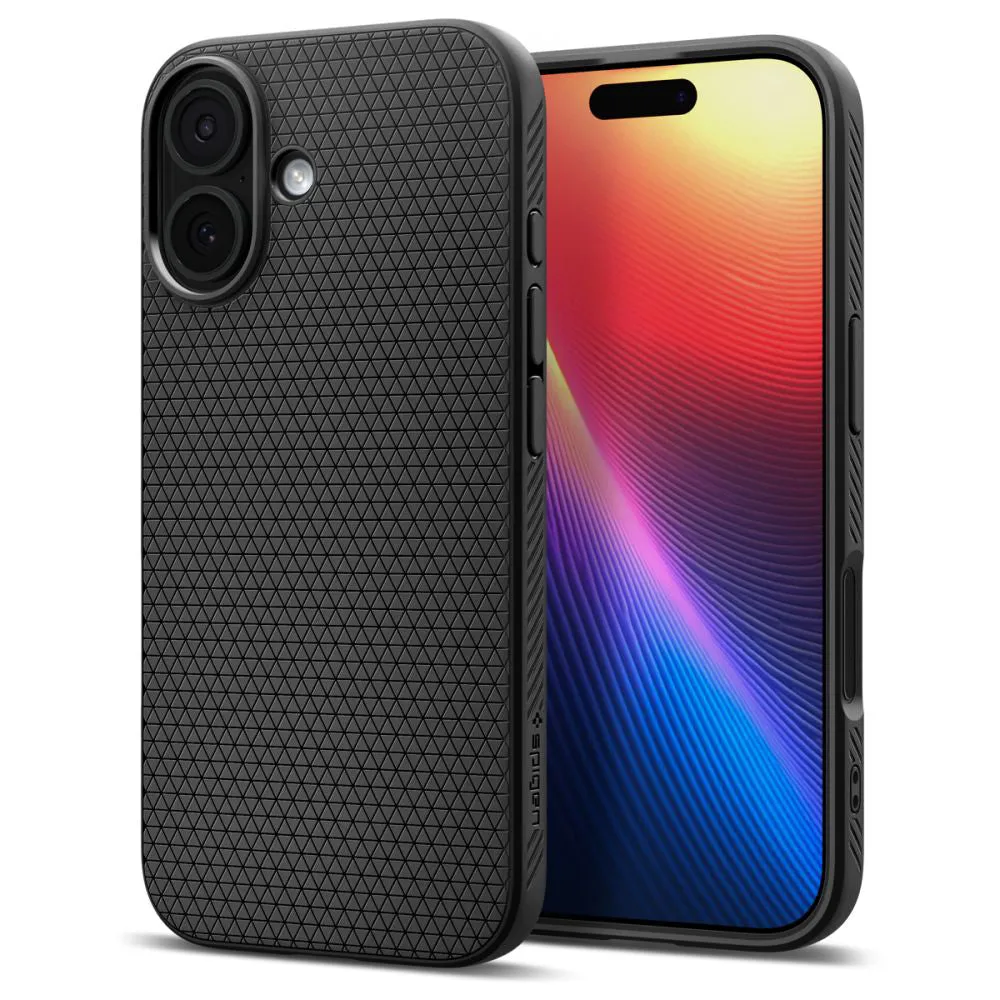 Custodia per Apple iPhone 17, Spigen, Liquid Air, Nero Opaco ACS10369 - immagine 1
