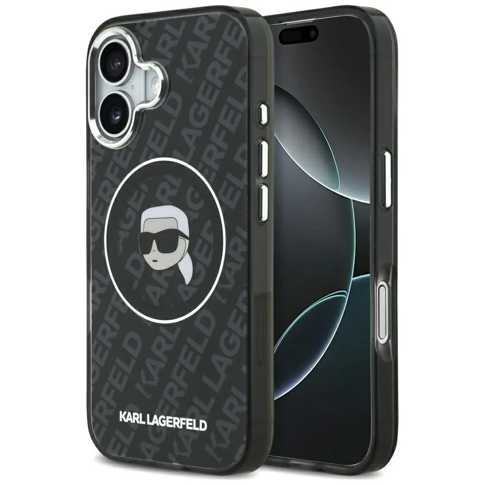 Custodia MagSafe per Apple iPhone 17, Karl Lagerfeld, IML Karl`s Head, Nera - immagine 1