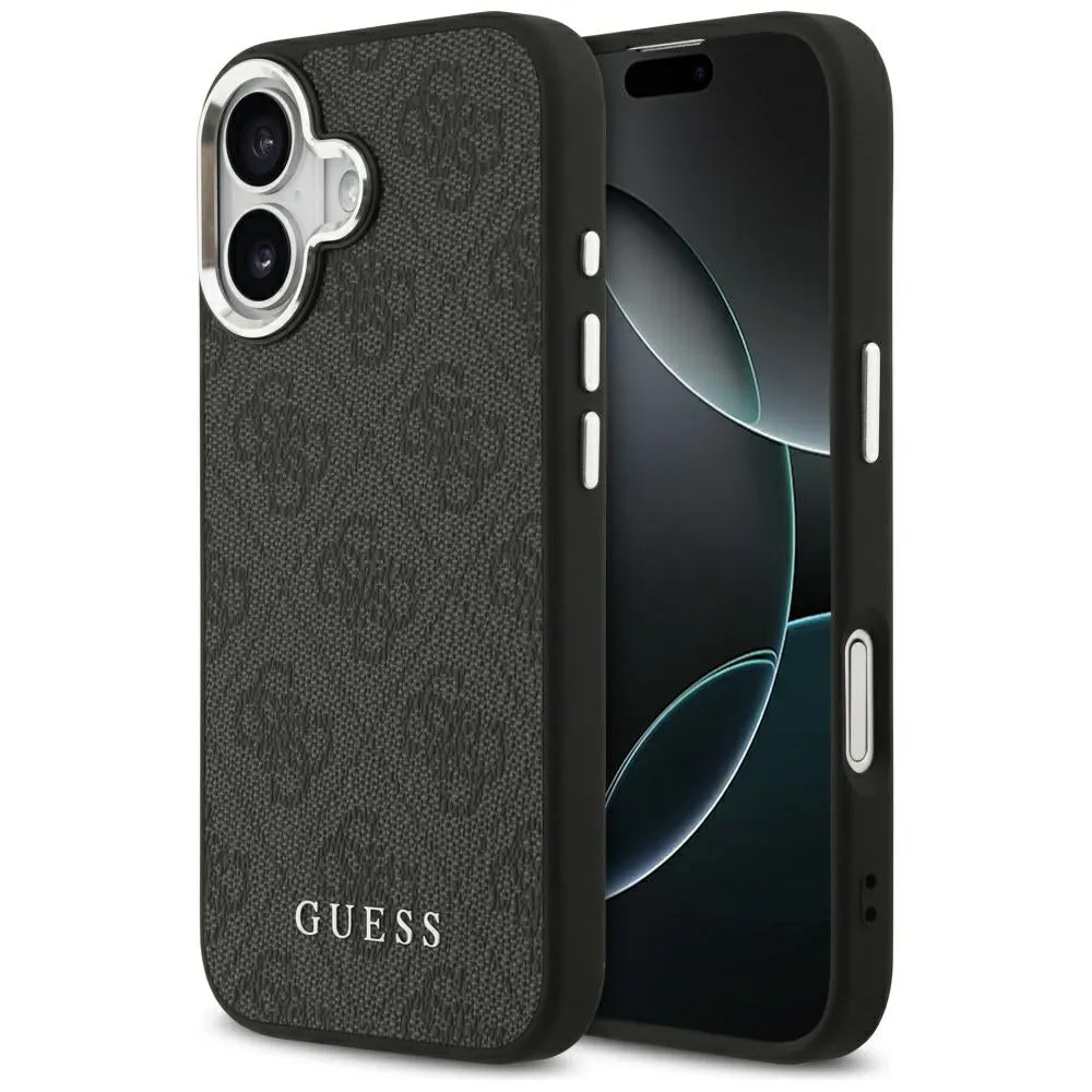 Custodia MagSafe per Apple iPhone 17, Guess, 4G Classic Logo, Nera - immagine 1