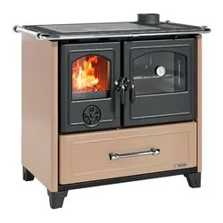 Cucina legna 8kW FAMILY Vst Caramello 5 stelle (96,4x64,2x85,3cm) - immagine 1