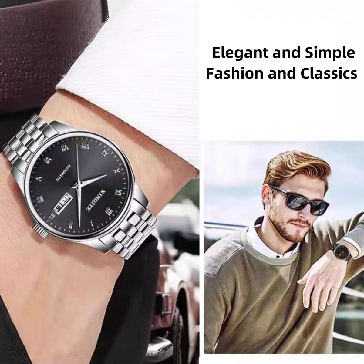 HEYOZURY Cinturini per Orologio in Metallo in Acciaio Inossidabile per Orologi con Estremità Dritta e Curva 18mm 19mm 20mm 21mm 22mm 24mm Cinturini di Ricambio in Braccialetti per Uomini Donne - immagine 5