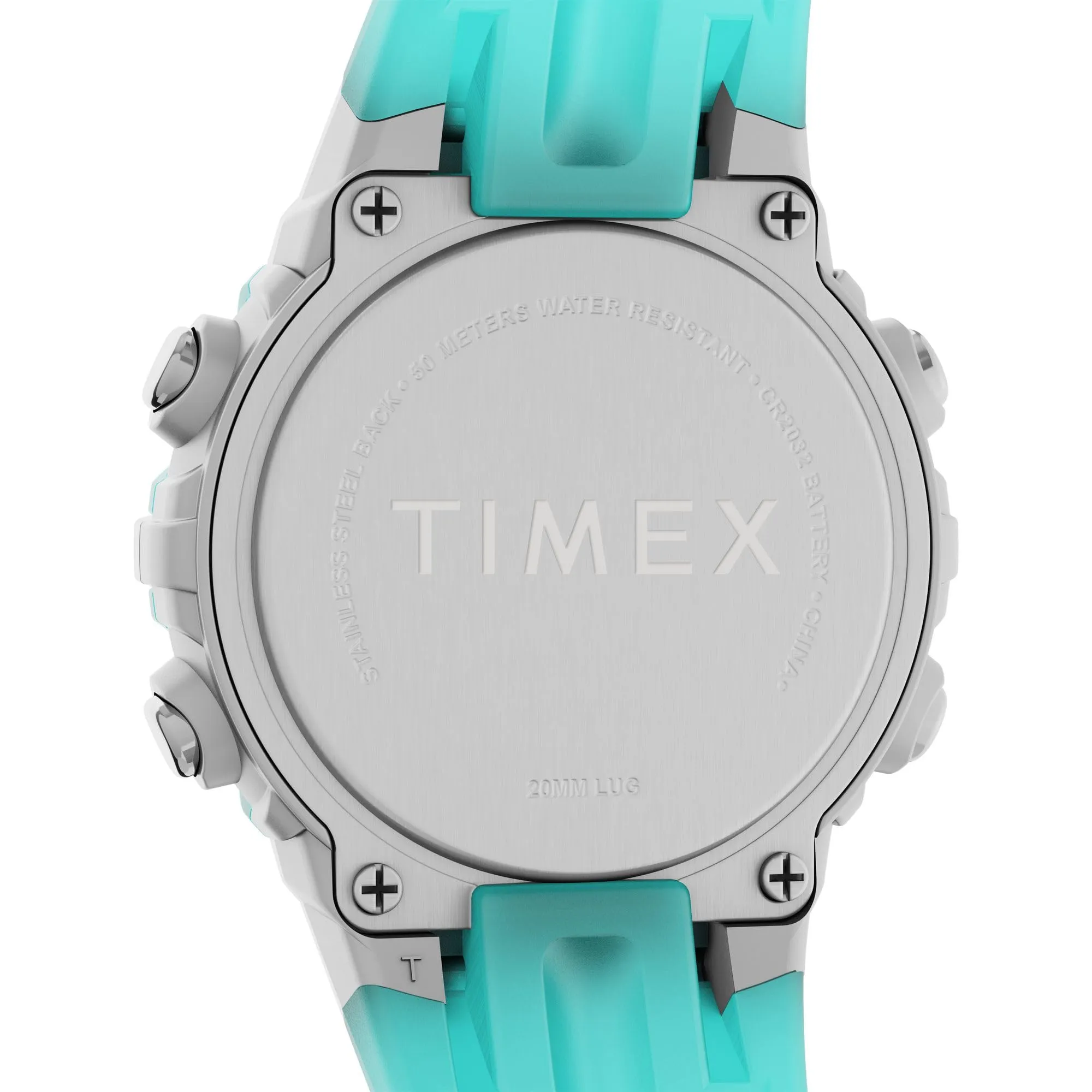 Timex TW5M61400 Youth, Orologio digitale da 33 mm, quadrante digitale cassa color argento, cinturino in resina blu - immagine 4
