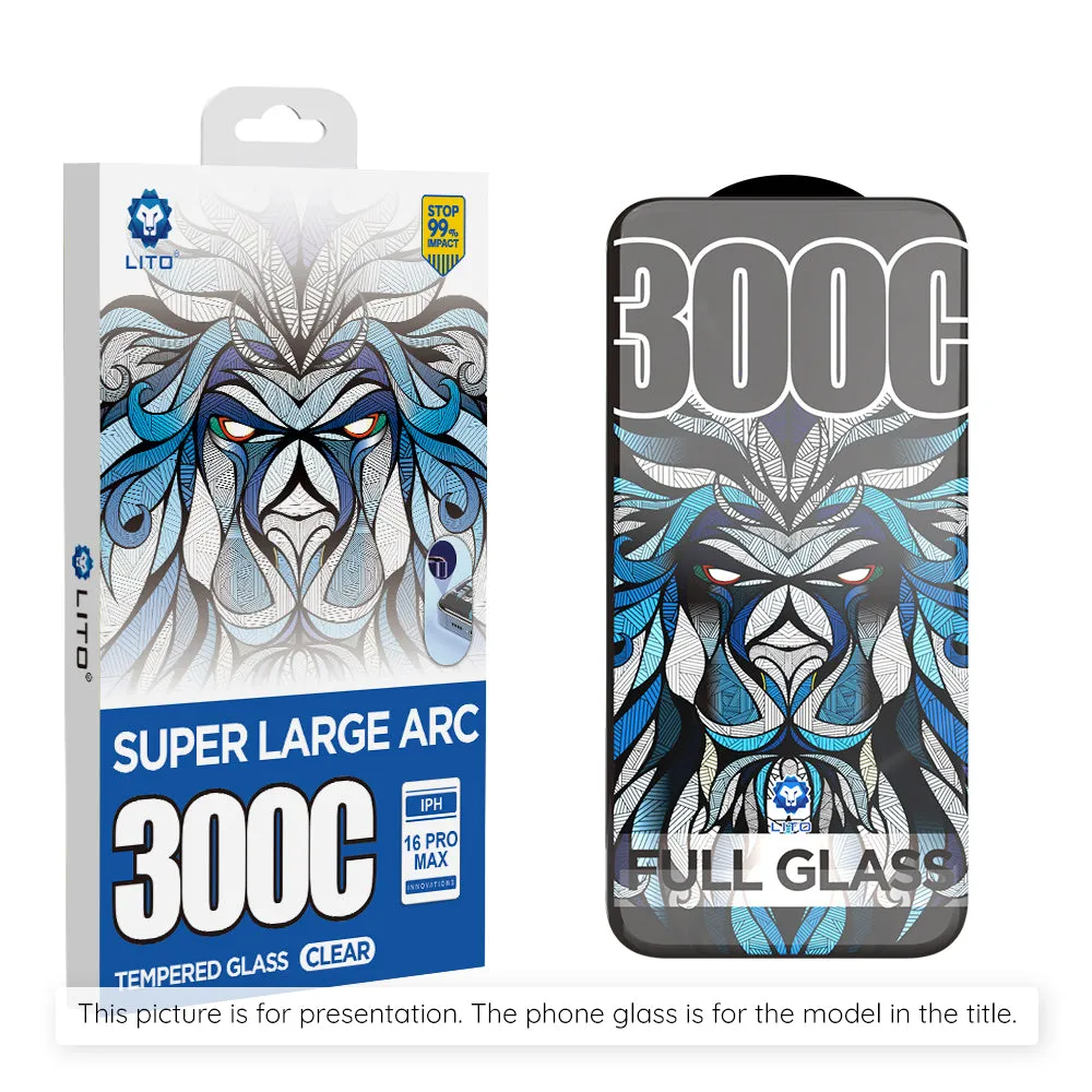 Pellicola protettiva per schermo Lito D+ Max 300C per Apple iPhone 18 Pro Max / 17 Pro Max, Vetro temperato, Colla completa - immagine 1