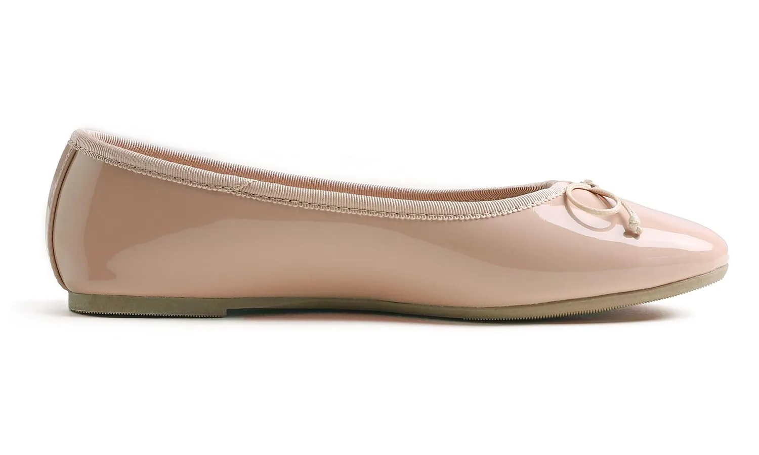 Feversole Cuscino Variopinto della Schiuma di Memoria del Macaroon delle Donne Insock Balletto del Brevetto Cipria Nudo 38 EU - immagine 2