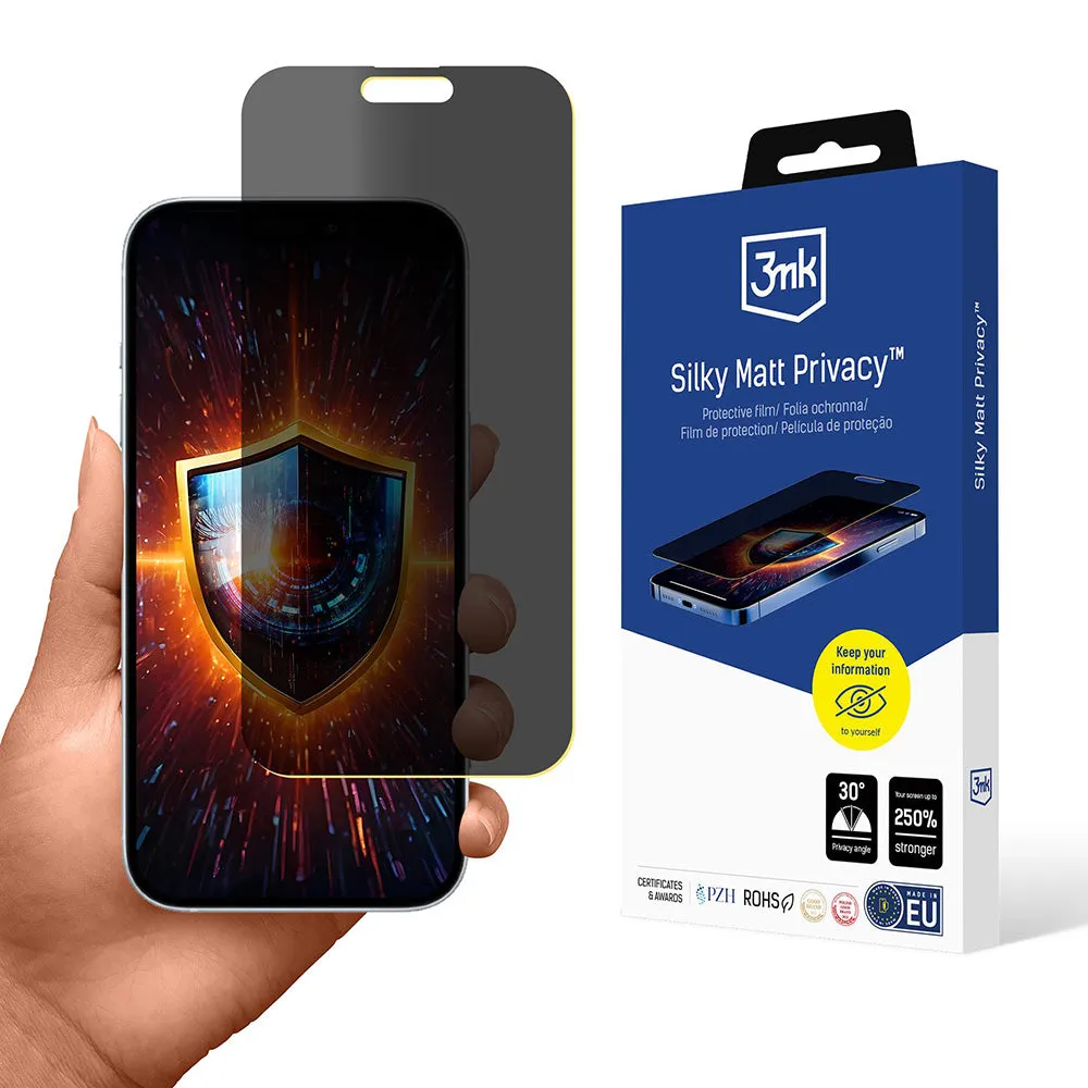Pellicola Protettiva Schermo Matte Privacy 3MK Silky per Apple iPhone 17, Plastica - immagine 1