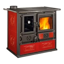Cucina legna 8,2kW ROSA Sinistra Reverse Vst 16 Ceramica Bordeaux 5 stelle (103x65x85,1cm) - immagine 1