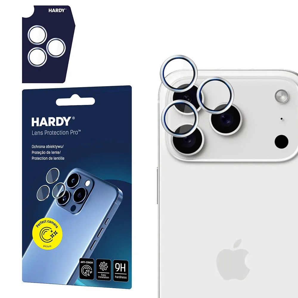 Pellicola protettiva per Fotocamera Posteriore 3MK Hardy Protection Pro per Apple iPhone 17 Pro Max / 17 Pro, Vetro Temperato, Argento - immagine 1