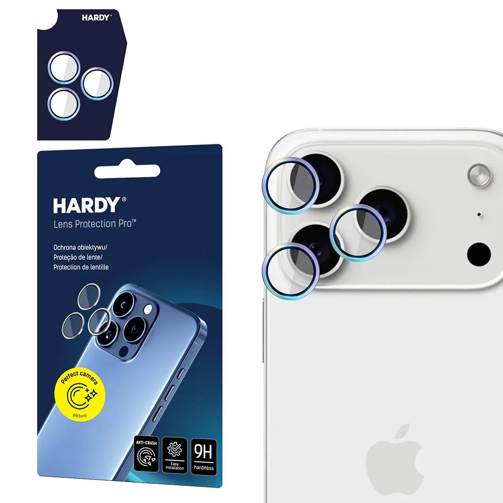 Pellicola Protettiva Posteriore Camera 3MK Hardy Protection Pro per Apple iPhone 17 Pro Max / 17 Pro, Vetro Temperato, Multicolore - immagine 1