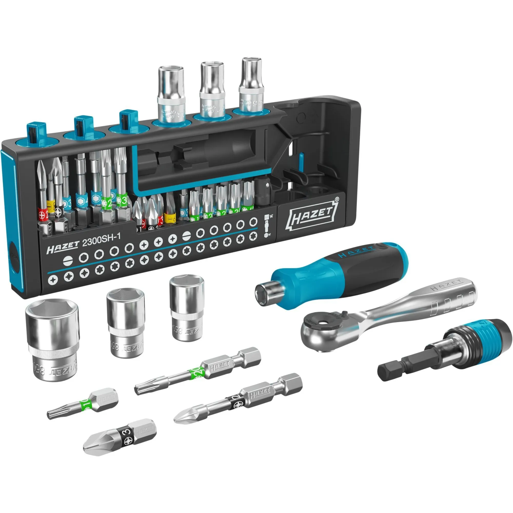 SmartHolder 2300SH-1, set di chiavi a bussola e punte 1/4", Set di bit - immagine 1