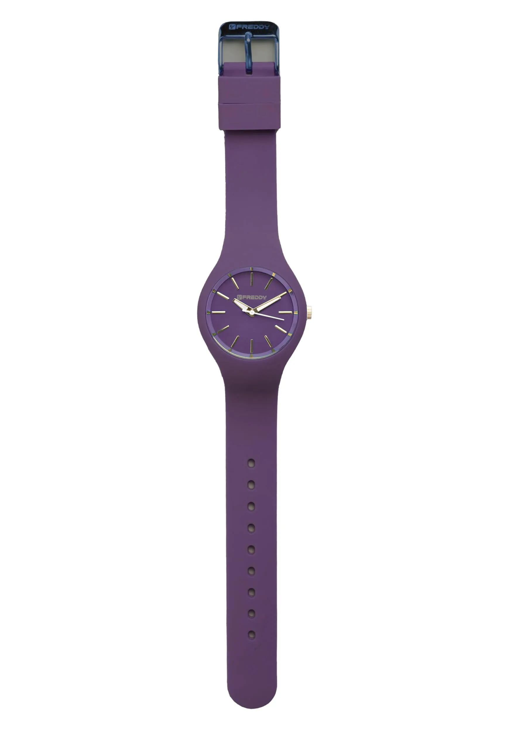 FREDDY - Orologio Donna Cinturino Silicone Viola E Dettagli Oro, Donna, Lilla, Unica - immagine 2