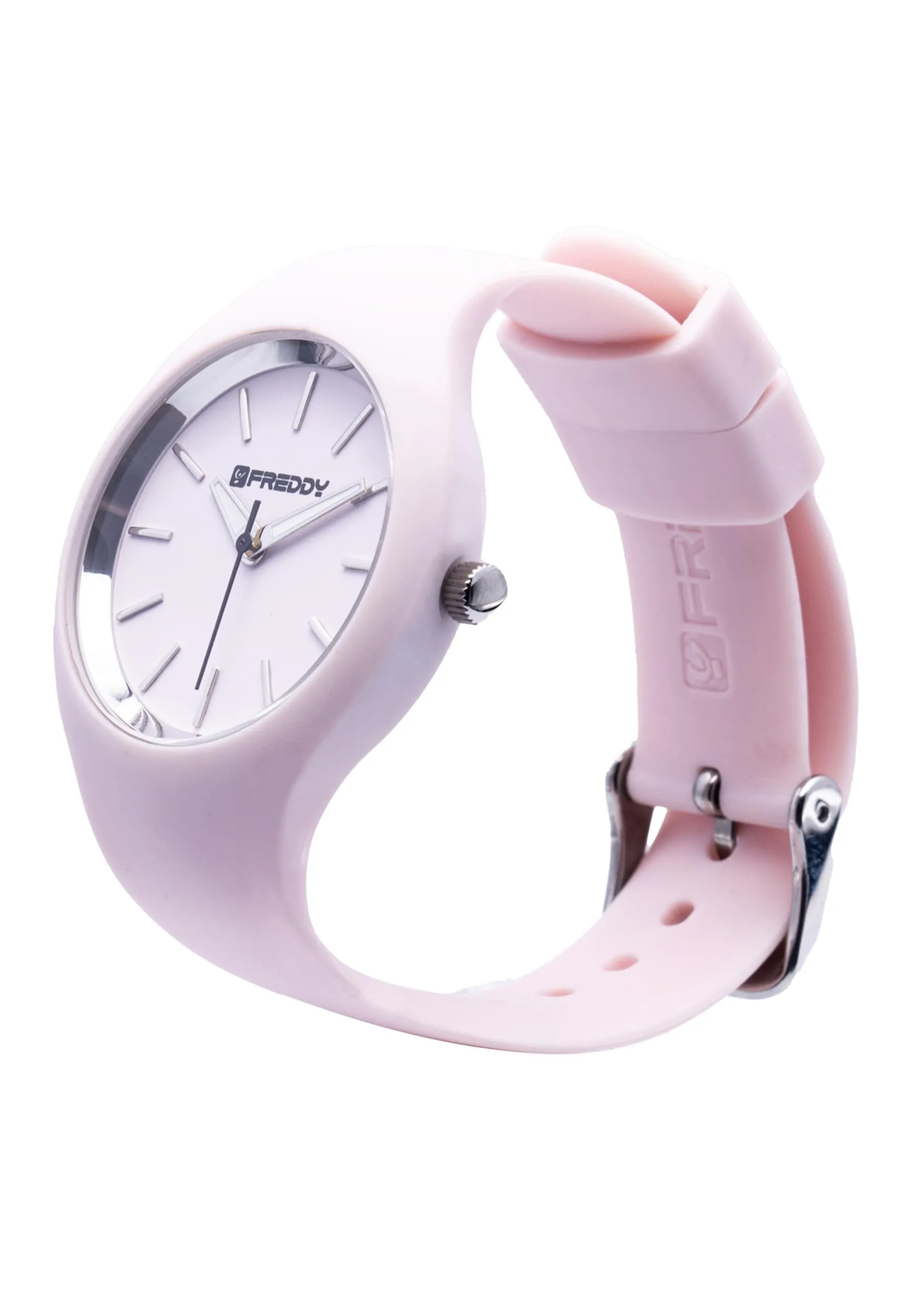 FREDDY Orologio da Polso Donna Rhythm, Rhythm Orologio da Donna in Silicone Rosa, Cassa Tonda 34 mm - immagine 4