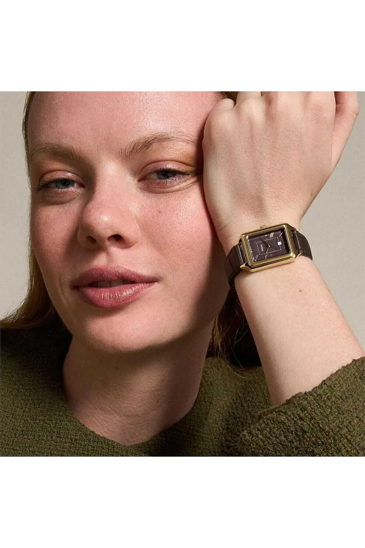 Fossil Raquel Orologio per donna, Movimento al quarzo con cinturino in acciaio inossiperbile o in pelle, Marrone caramello, 23MM - immagine 4