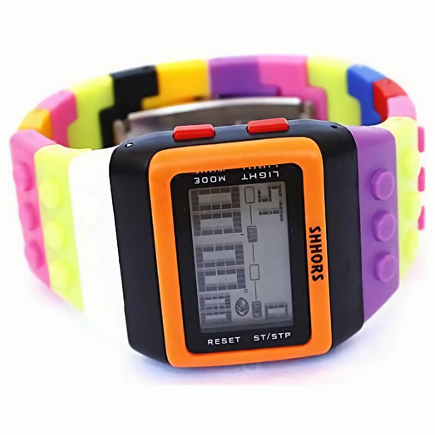 FENKOO Orologio digitale da pols neutro arcobaleno, Nero - immagine 4