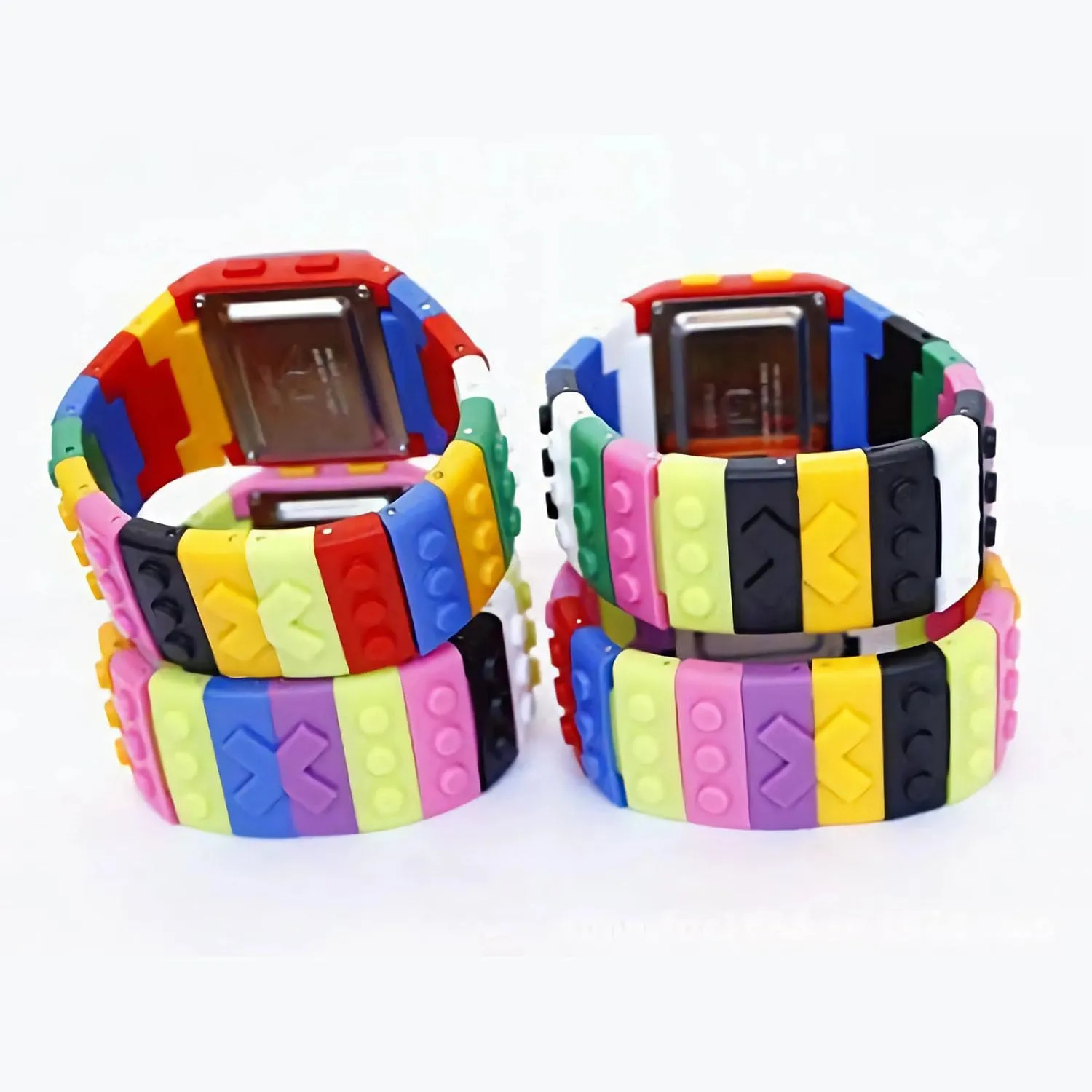 FENKOO Orologio digitale da pols neutro arcobaleno, Nero - immagine 7