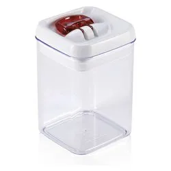 Barattolo plastica (800ml) FRESH & EASY Bianco e Trasparente 31208 - immagine 1