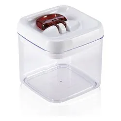 Barattolo plastica (1Lt) FRESH & EASY Bianco e Trasparente 31209 - immagine 1