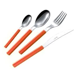 Set posate tavola 24 pz Inox 18/0 You&Me SKY Arancio YM24SK 21 - immagine 1
