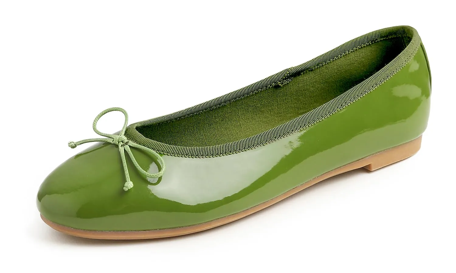Feversole Cuscino Variopinto della Schiuma di Memoria del Macaroon delle Donne Insock Balletto del Lacca Verde Smeraldo 38.5 EU - immagine 1