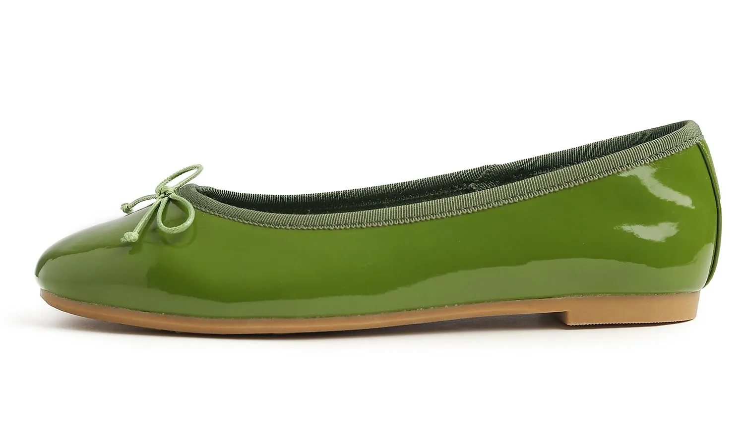 Feversole Cuscino Variopinto della Schiuma di Memoria del Macaroon delle Donne Insock Balletto del Lacca Verde Smeraldo 38.5 EU - immagine 3