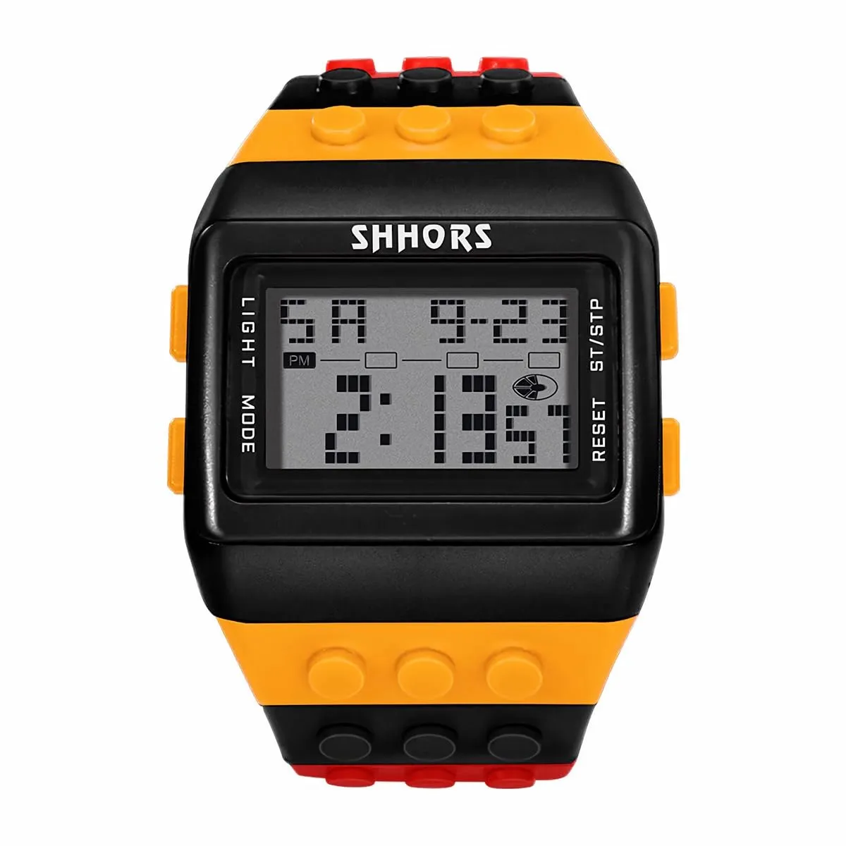 FENKOO Orologio digitale da pols neutro arcobaleno, Nero - immagine 1