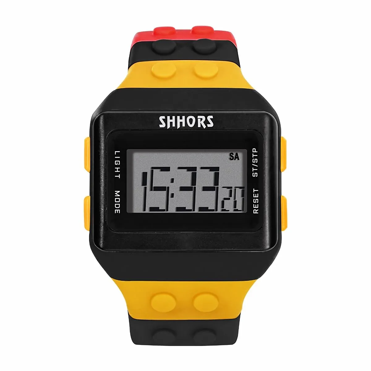FENKOO Orologio digitale da pols neutro arcobaleno, Nero - immagine 3