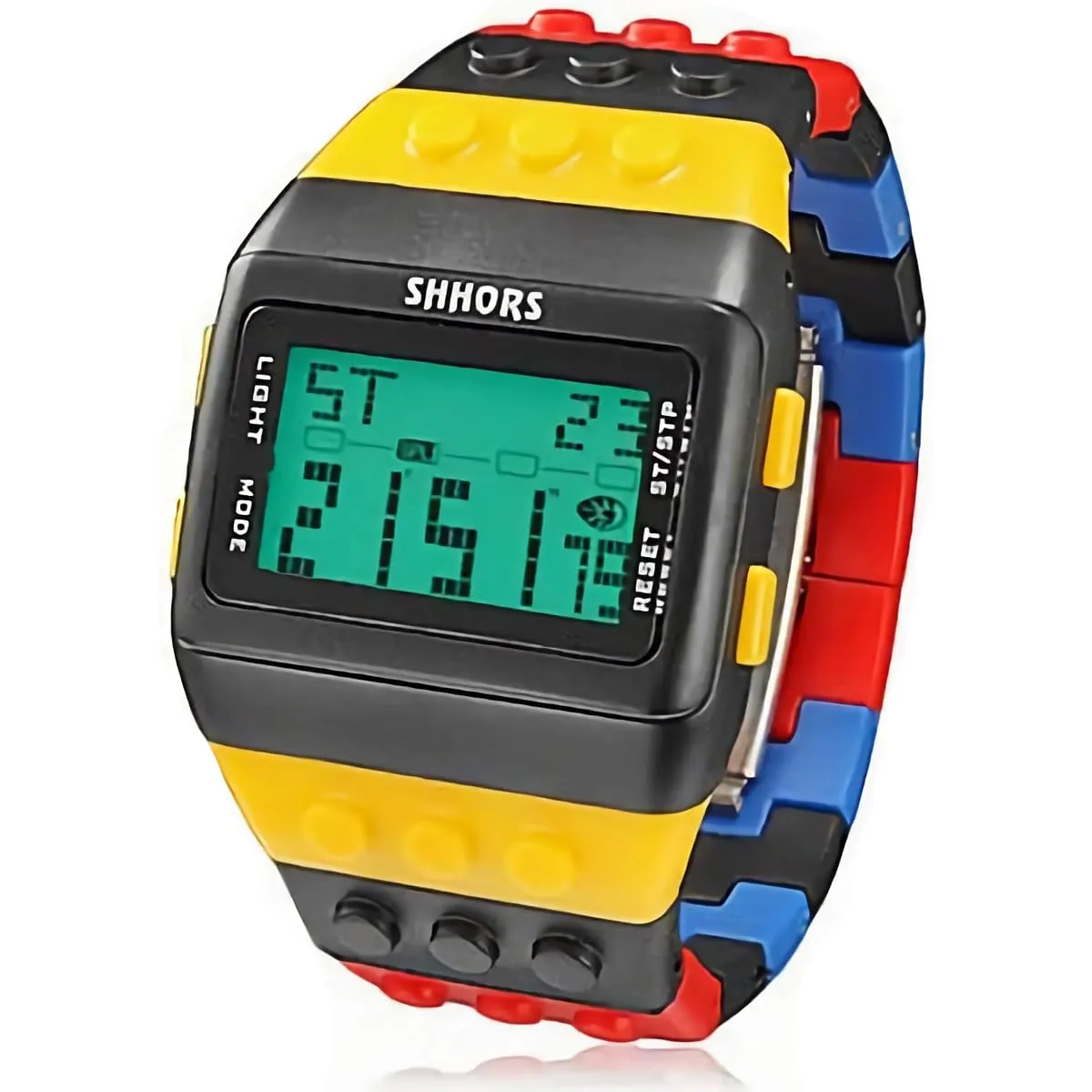 FENKOO Orologio digitale da pols neutro arcobaleno, Nero - immagine 7