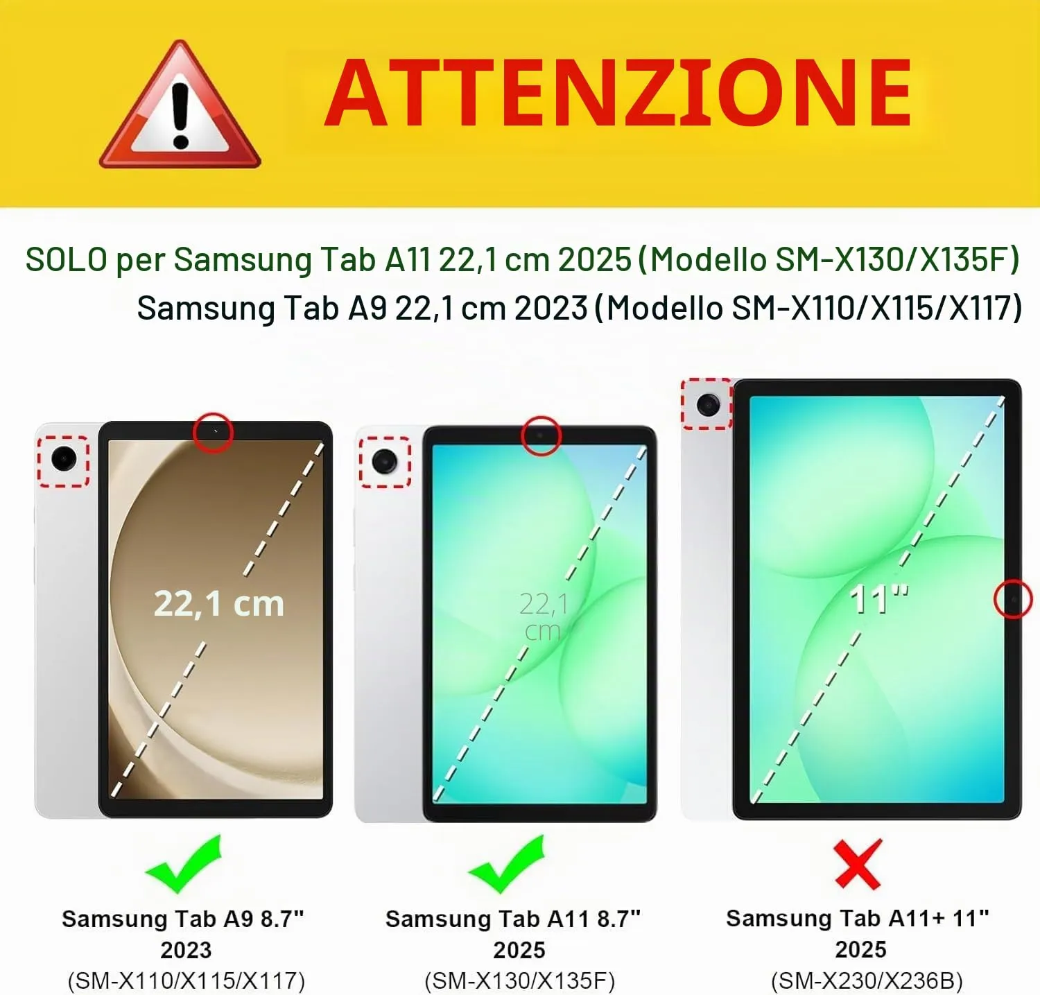 FINTIE Cover per Samsung Galaxy Tab A11 8,7 Pollici 2025 / Tab A9 8,7" 2023 - immagine 2