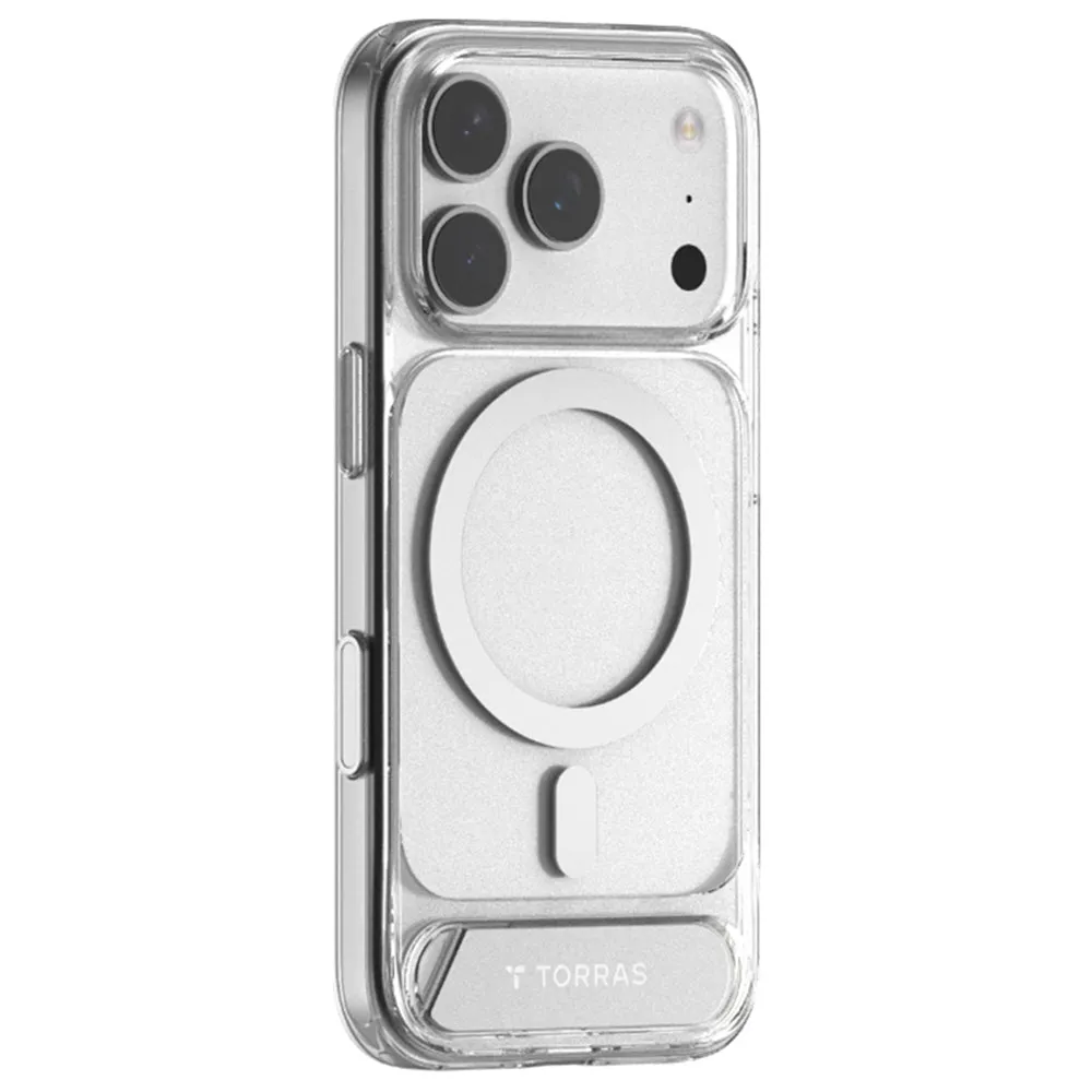 Custodia MagSafe per Apple iPhone 17 Pro Max, Torras, Pstand, Trasparente - immagine 1
