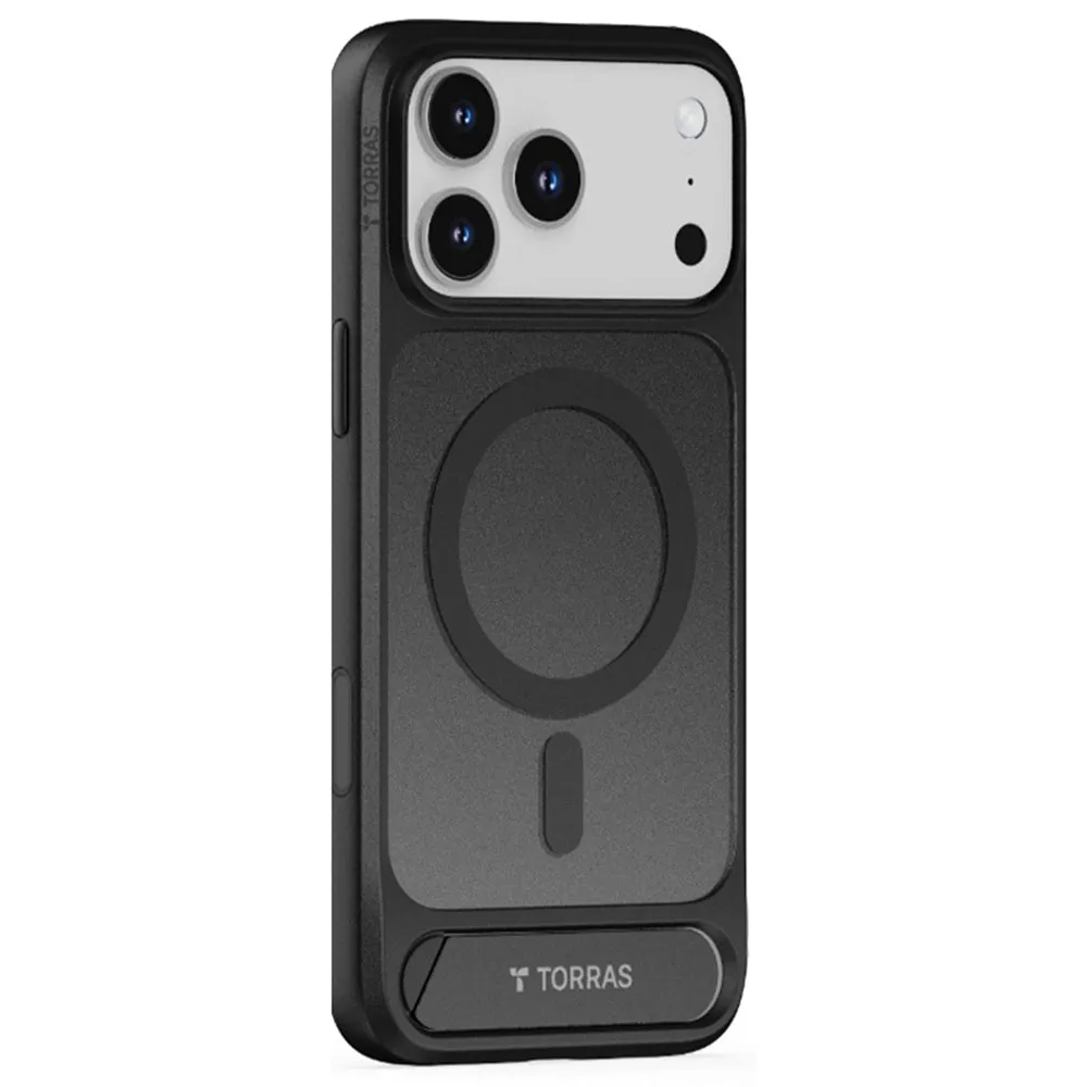 Custodia MagSafe per Apple iPhone 17 Pro Max, Torras, Pstand, Nera - immagine 1