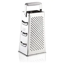 Grattugia 4 lati Acciaio (10x8x25cm) COOK & GO Cromo lucido 23120 - immagine 1