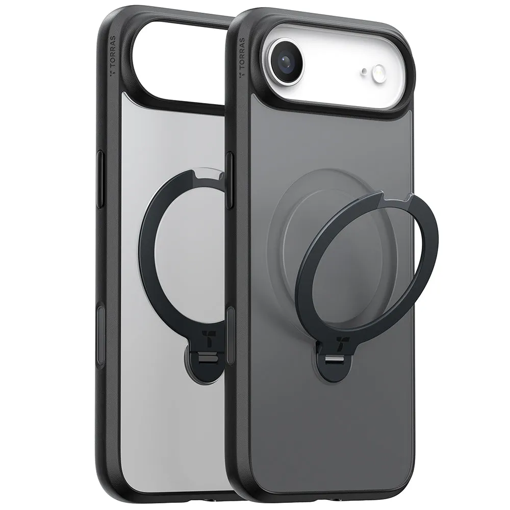 Custodia MagSafe per Apple iPhone 17 Air, Torras, Ostand Spin, Nera - immagine 1