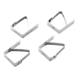 Set fermatovaglia 4 pz a molla LILLO Cromo satinato 0003 4 - immagine 1