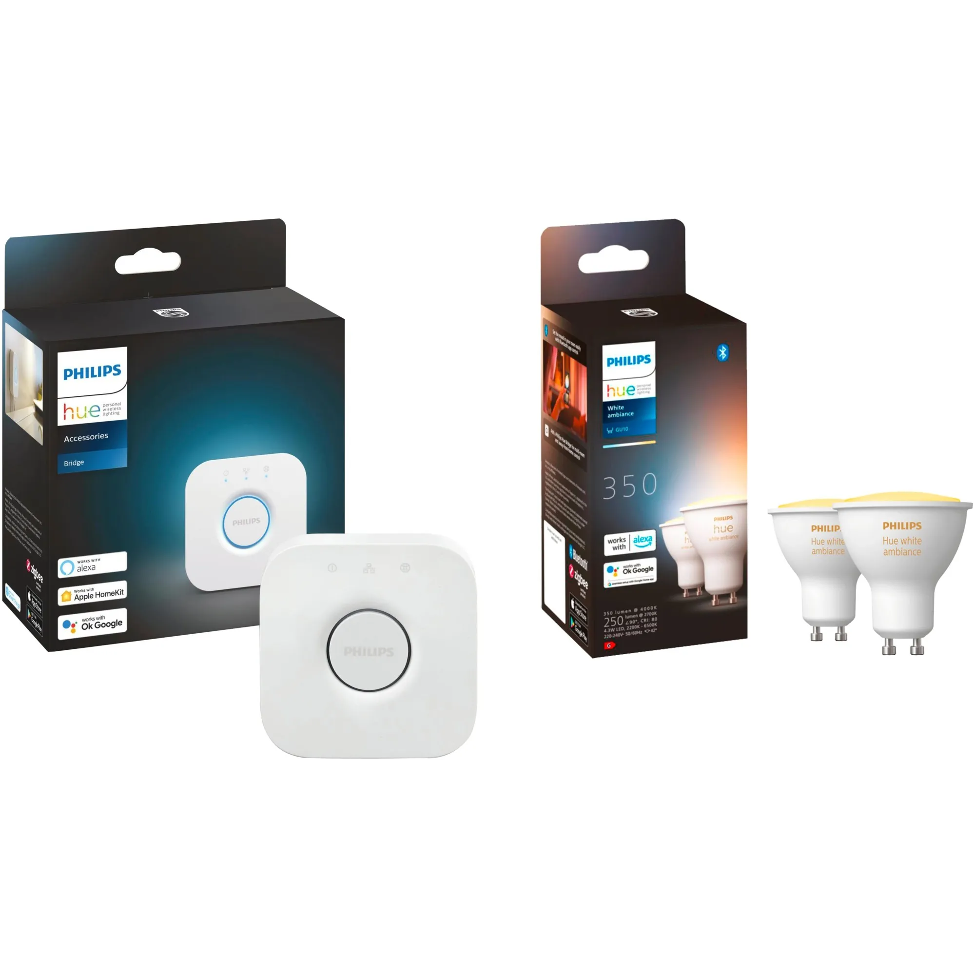 White Ambiance GU10 + Bridge, Lampada a LED - immagine 1