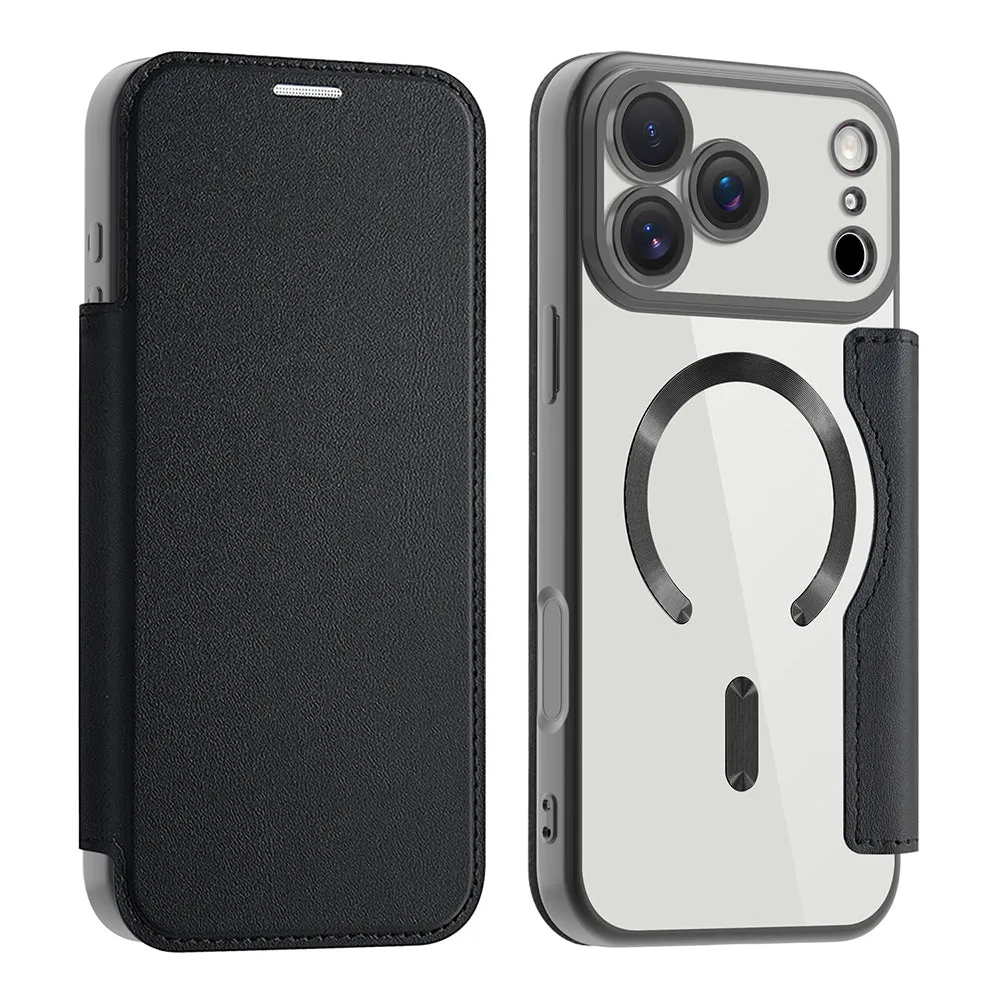 Custodia MagSafe per Apple iPhone 17 Pro Max, Techsuit, SmartMag Book, Nera - immagine 1