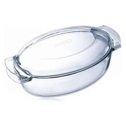 Casseruola Vetro borosilicato (38x23cm) ovale con coperchio Trasparente 460A000 - immagine 1