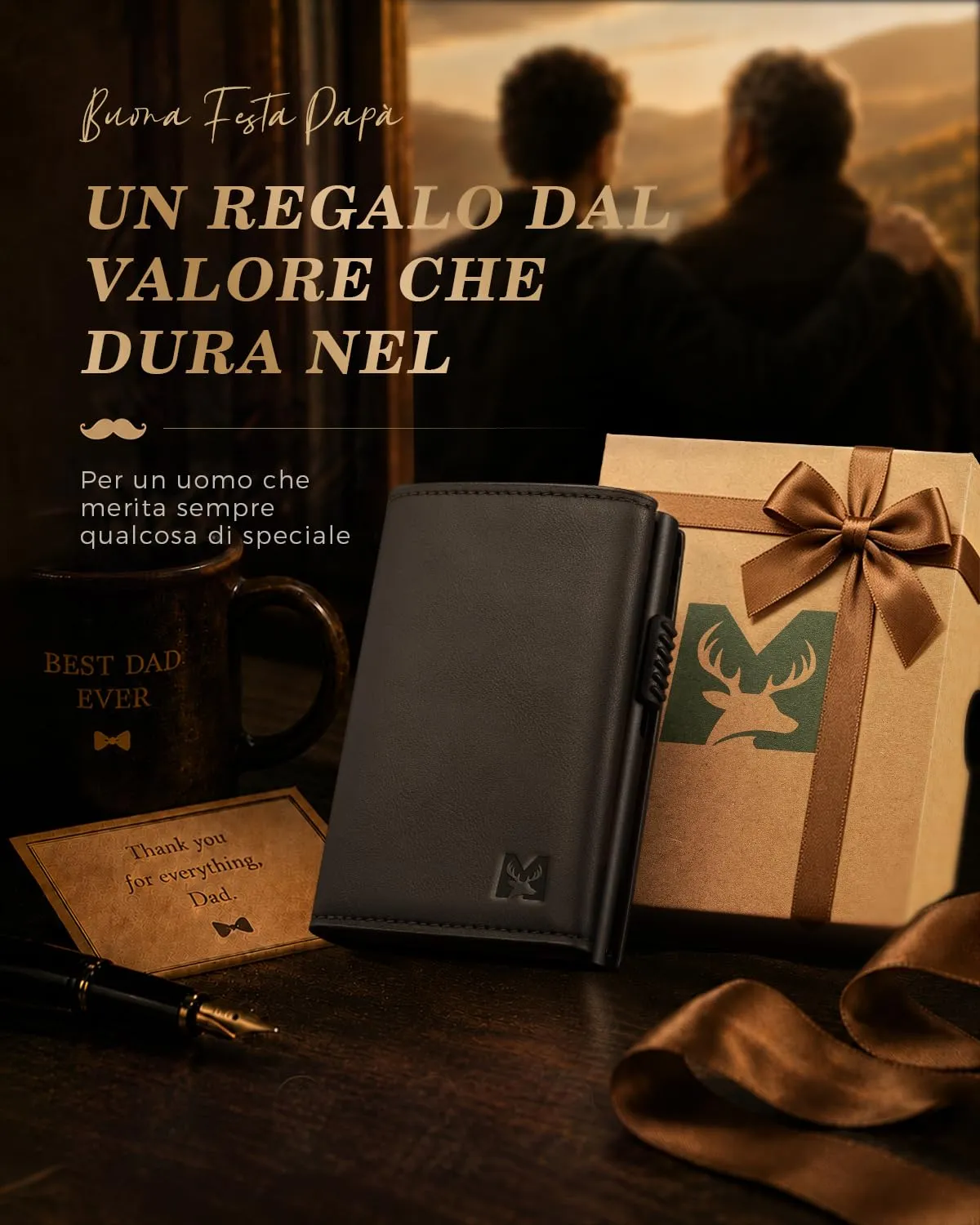 MYSHION Portafoglio Pop-Up da Uomo con Tasca per Monete, Portafoglio Trifold con Finestra ID, Porta Carte RFID Intelligente con 6 Scomparti per Fino a 11 Carte (Nero) - immagine 9