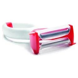 Pelapatate doppia lama Plastica DAILY Bianco e Rosso 0266 - immagine 1