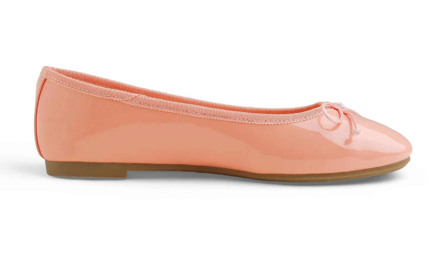 Feversole Scarpe da Donna Classiche Ballerine laccate da Balerina Piatte da Donna, Vernice Arancione Rosa, 36 EU - immagine 4