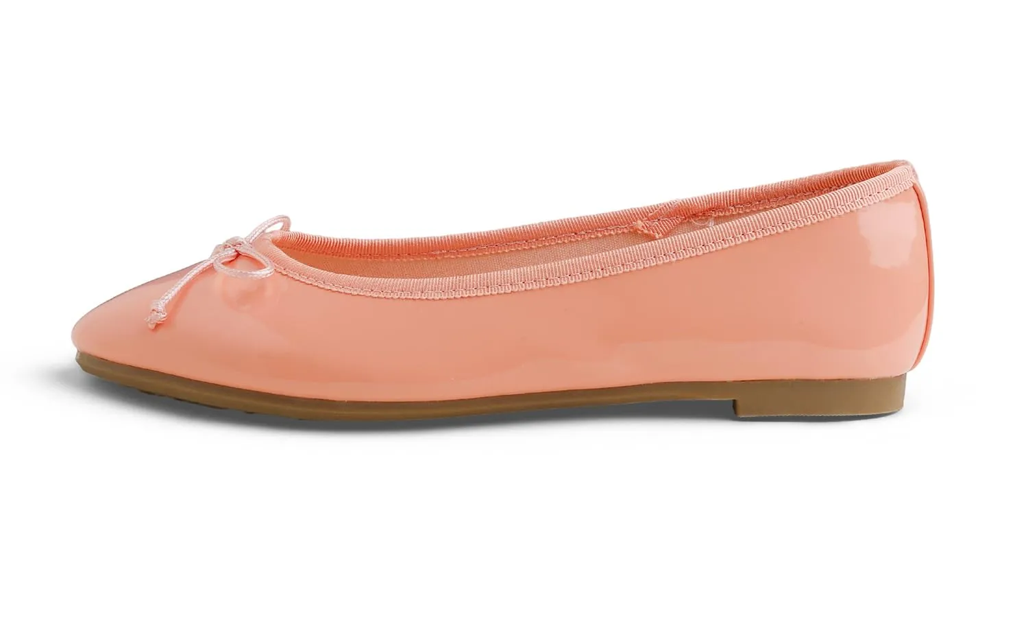 Feversole Scarpe da Donna Classiche Ballerine laccate da Balerina Piatte da Donna, Vernice Arancione Rosa, 36 EU - immagine 5