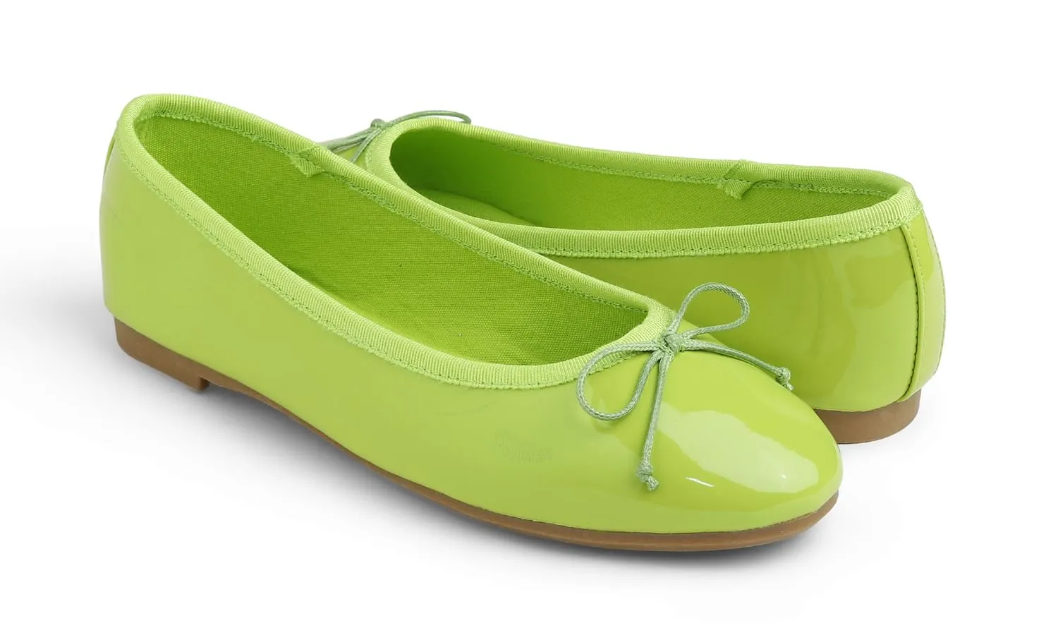 Feversole Scarpe da Donna Classiche Ballerine laccate da Balerina Piatte da Donna, Vernice Verde, 41 EU - immagine 2