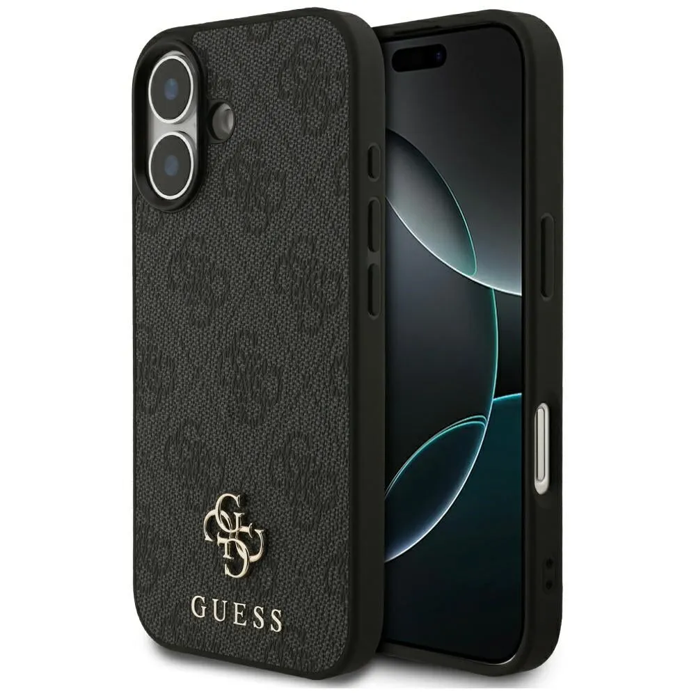Custodia MagSafe per Apple iPhone 17, Guess, 4G Small and Classic Logo, Nera - immagine 1