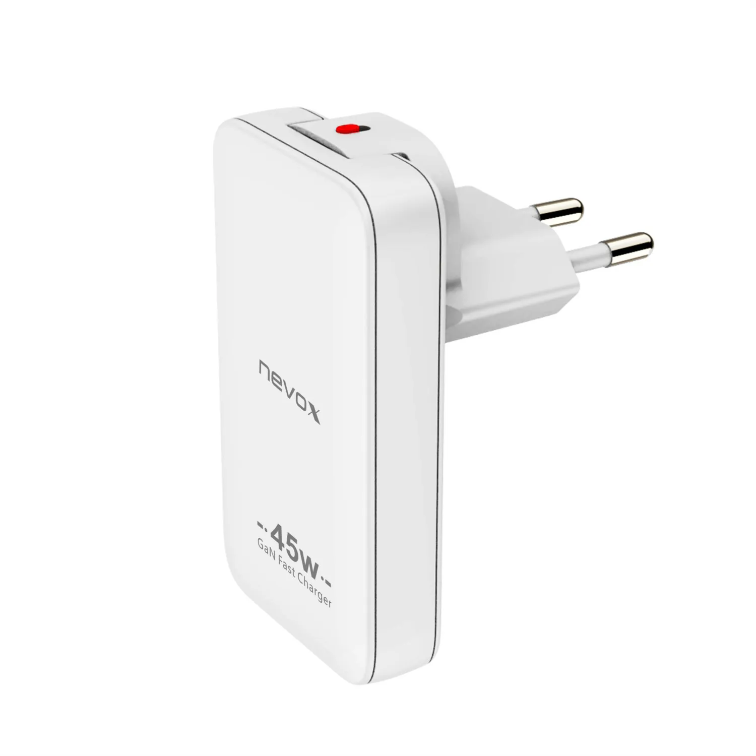 Caricatore USB-C sottile DUAL 45W GaN EU / US, Caricabatterie - immagine 1