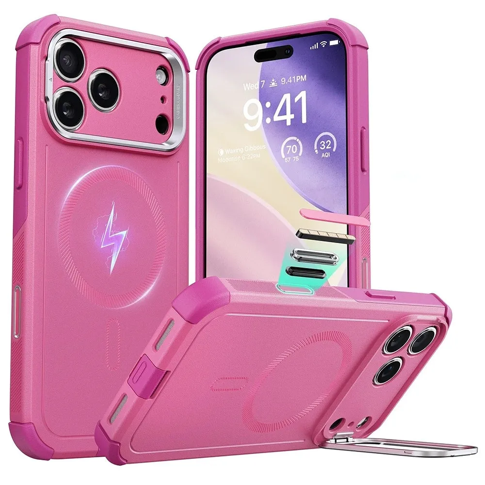 Custodia MagSafe per Apple iPhone 17 Pro, ESR, Cyber Armor Kickstand, Rosa - immagine 1