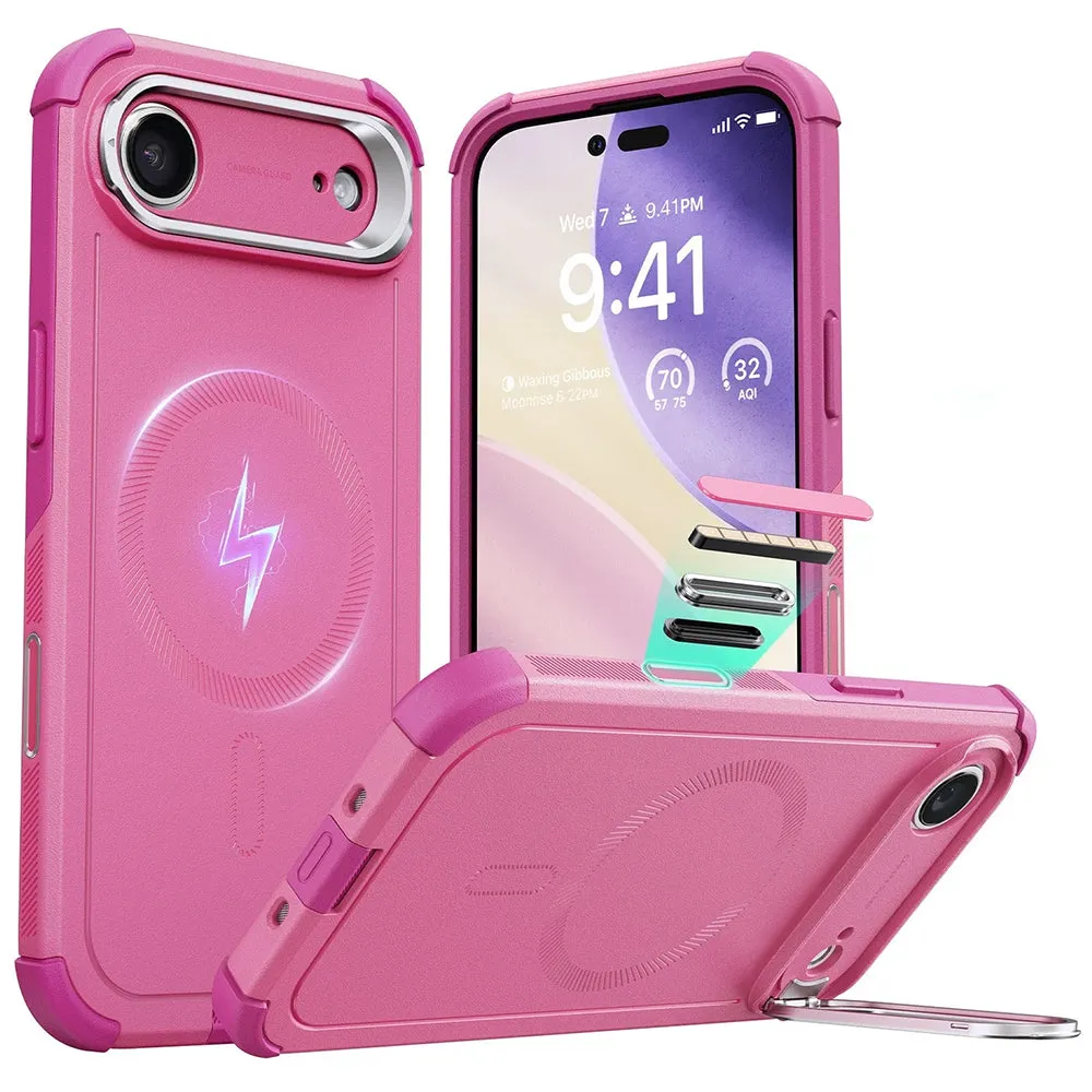 Custodia MagSafe per Apple iPhone 17 Air, ESR, Cyber Armor Kickstand, Rosa - immagine 1